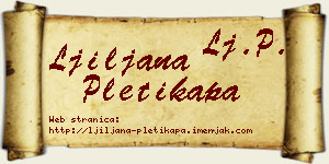 Ljiljana Pletikapa vizit kartica